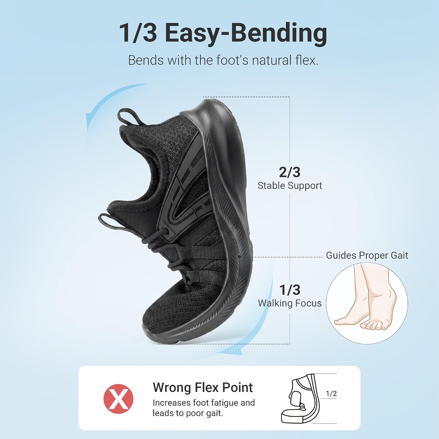 image:imageDREAM PAIRS Kid Shoes Slip On Sneakers Running Lightweight Breathable Comfortable Non Slip Walking Gym School Daily PlayAll Black