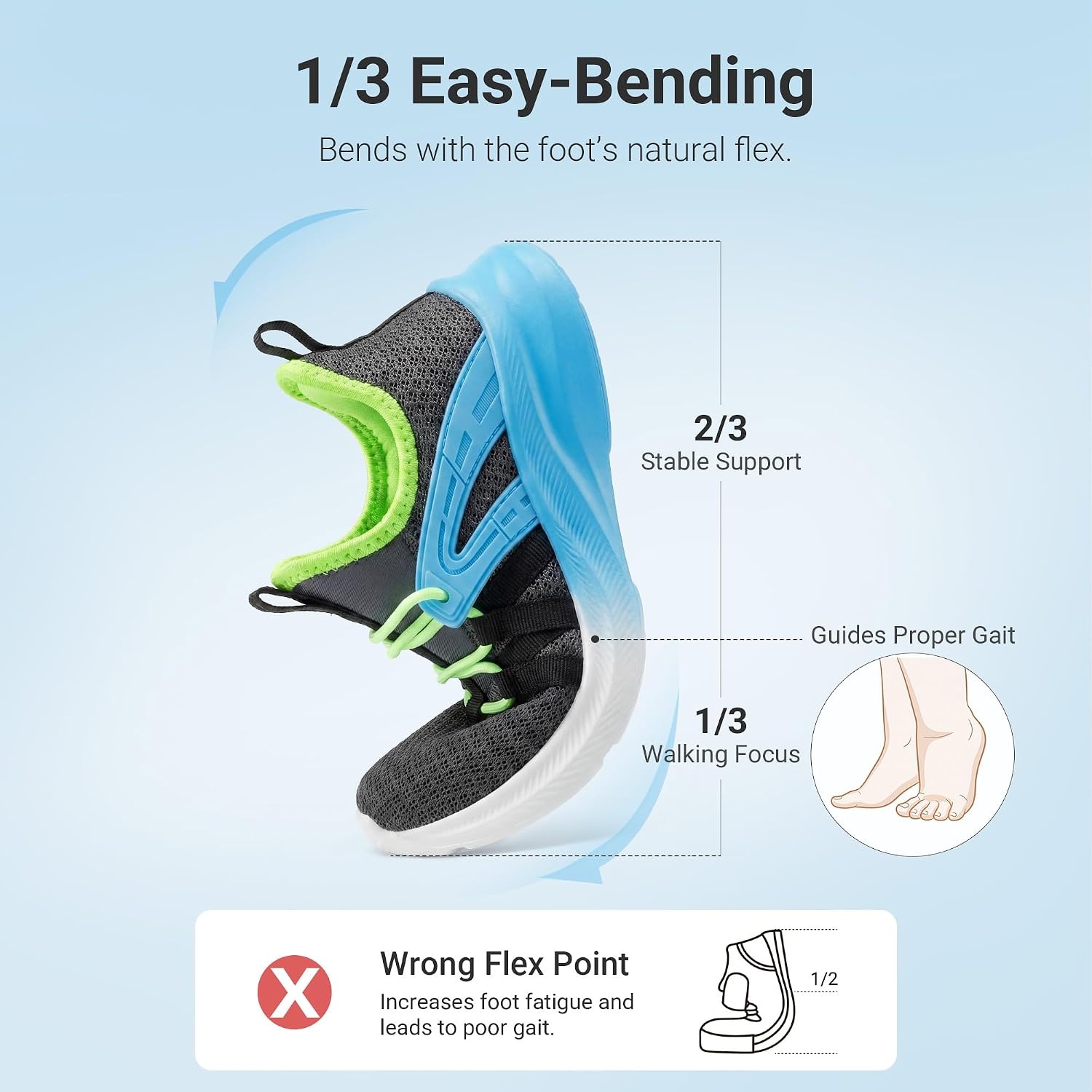 image:imageDREAM PAIRS Kid Shoes Slip On Sneakers Running Lightweight Breathable Comfortable Non Slip Walking Gym School Daily PlayDark GreyBlue