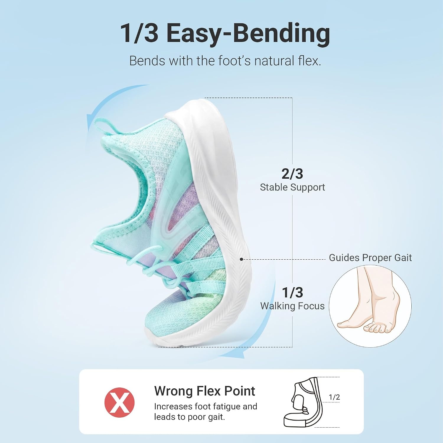 image:imageDREAM PAIRS Kid Shoes Slip On Sneakers Running Lightweight Breathable Comfortable Non Slip Walking Gym School Daily PlayRainbow