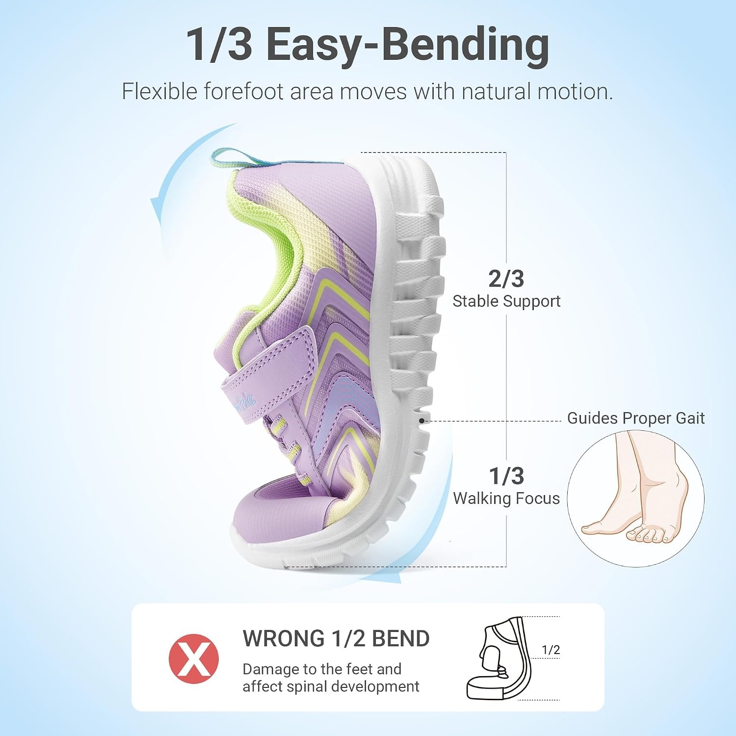 image:imageDREAM PAIRS Kids Shoes Sneakers Athletic Running LightweightBreathableComfortable Non SlipHookandLoopWalking Gym School Daily PlayPurple
