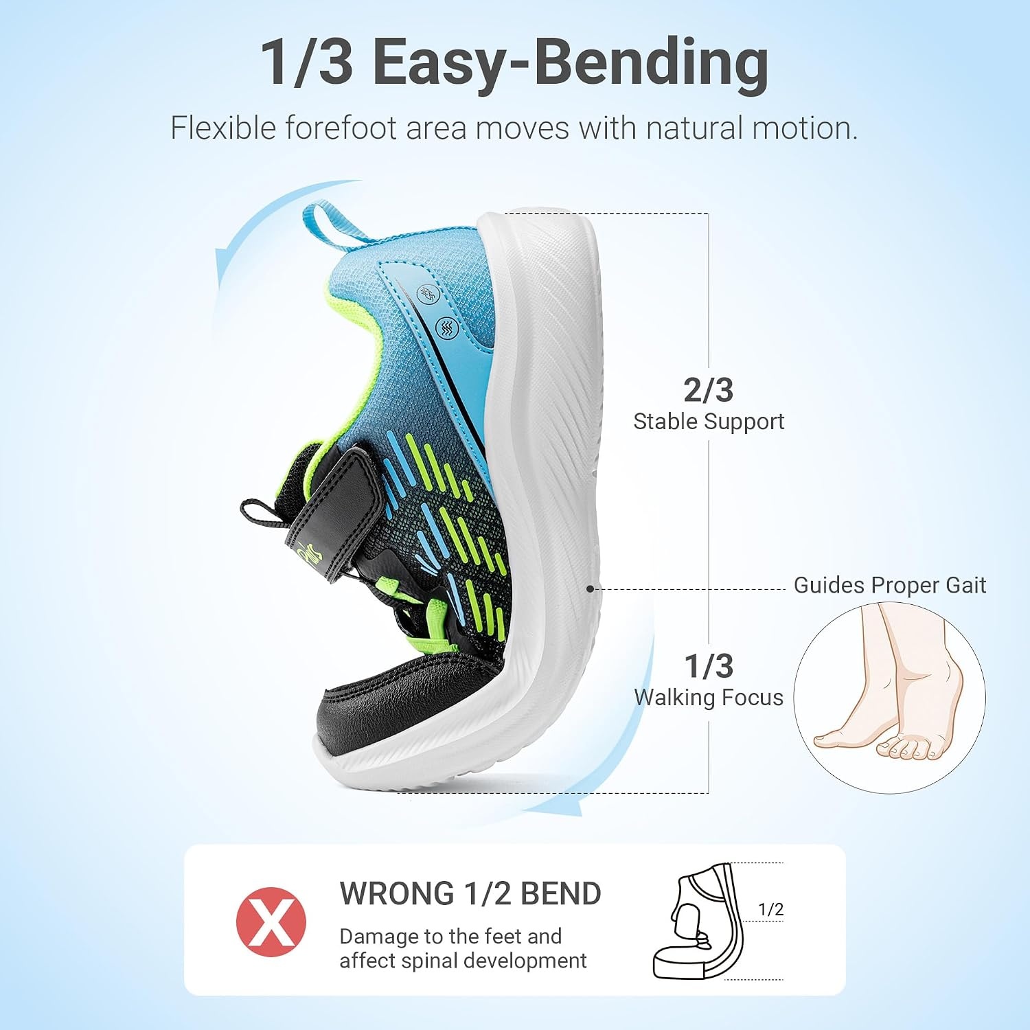 image:imageDREAM PAIRS Kids Shoes Tennis Sneakers LightweightRunningBreathableComfortable Non SlipHookandLoopWalking Gym School Daily PlayBlackBlue