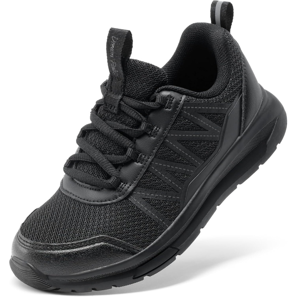 image:imageDREAM PAIRS Kids Shoes Sneakers Lace Up  TennisLightweightRunningBreathableComfortable Non SlipWalking Gym School Daily PlayAll Black