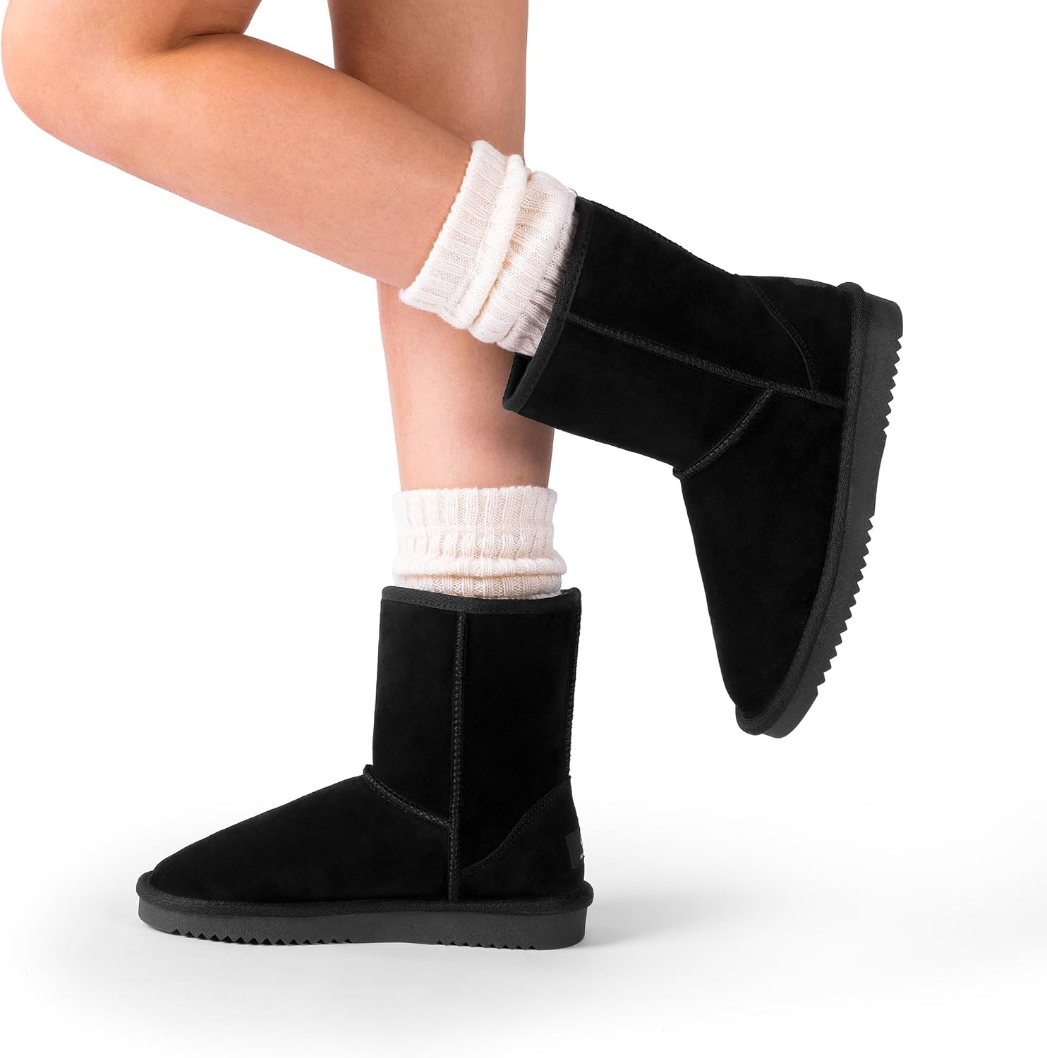 image:imageDREAM PAIRS Womens ShortyNew Mid Calf Winter Snow BootsBlack