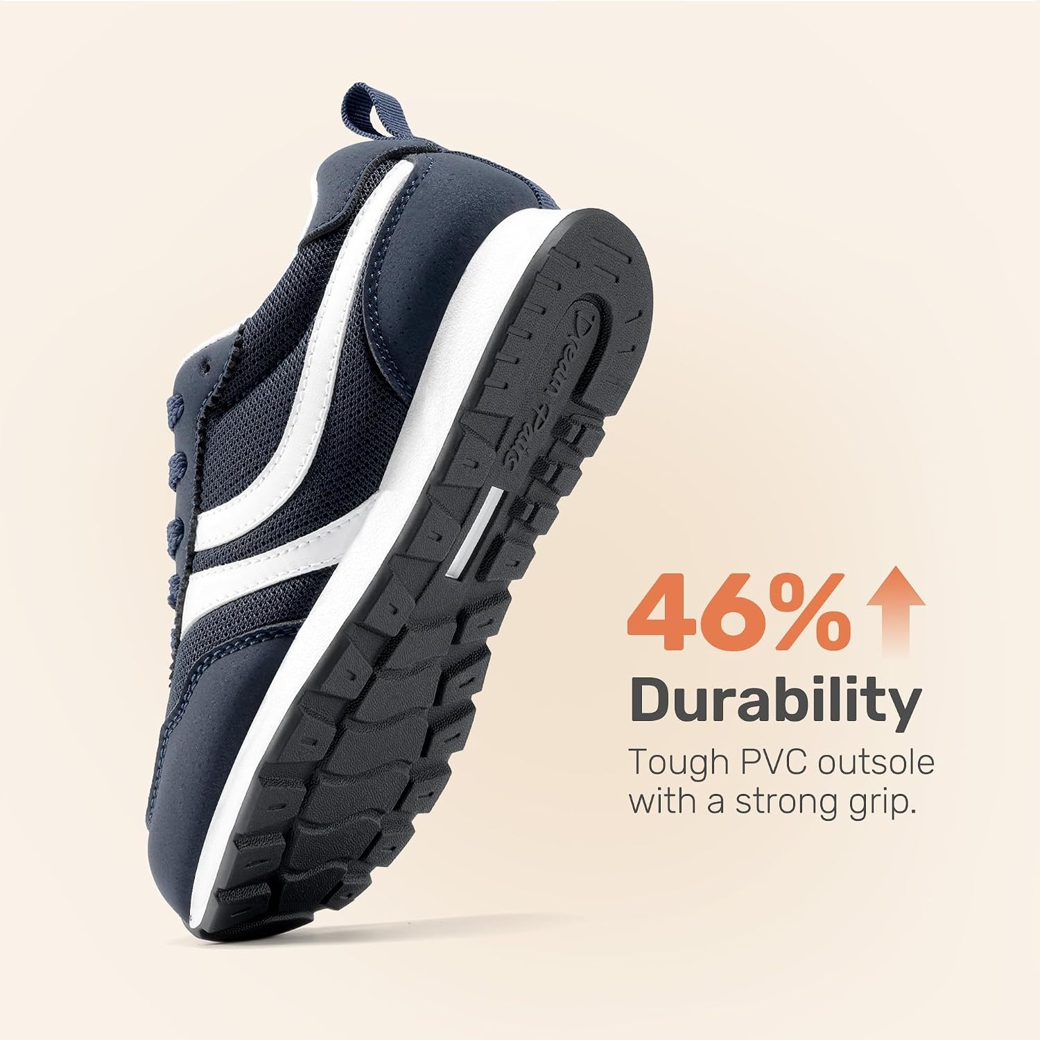 image:imageDREAM PAIRS Unisex Tennis Shoes Breathable Sneakers Lightweight Mesh Retro Upper Comfort Insole Durable Outsole Convenient Heel Pull Tab Casual Walk Sports Athletic School GymNavy