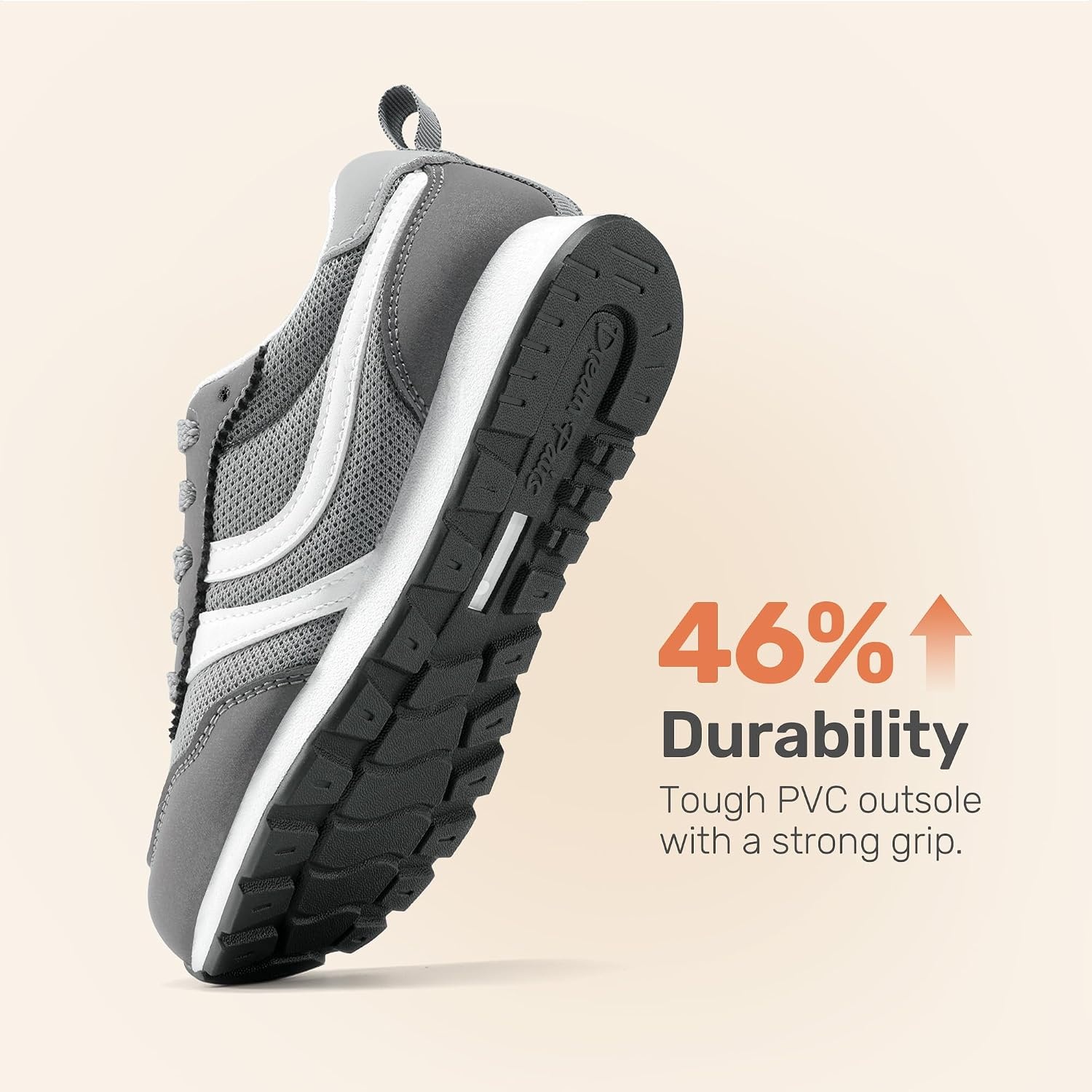 image:imageDREAM PAIRS Unisex Tennis Shoes Breathable Sneakers Lightweight Mesh Retro Upper Comfort Insole Durable Outsole Convenient Heel Pull Tab Casual Walk Sports Athletic School GymGrey