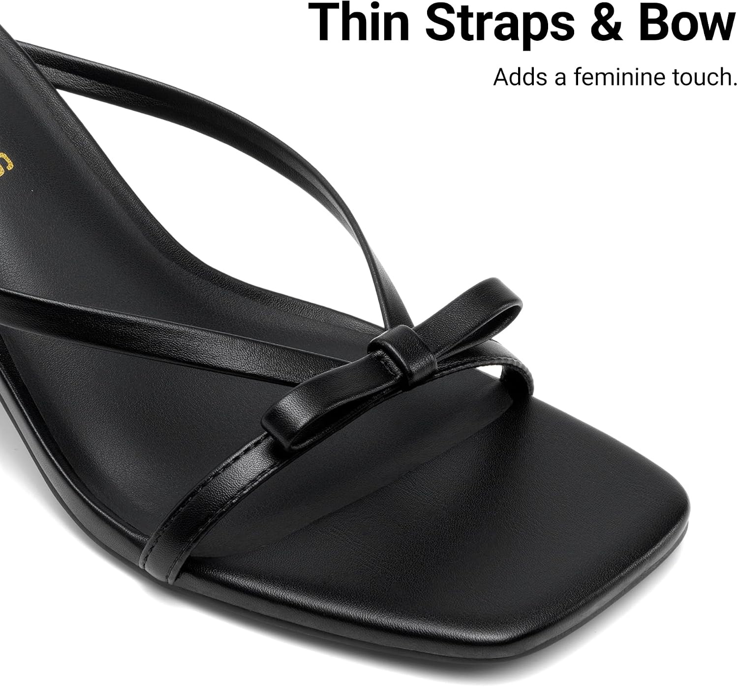 image:imageDREAM PAIRS Womens Comfort Bow Kitten Heel Sandals Square Open Toe Slip On Slide Dress Heels Elegant Casual Heeled for Bridal Wedding Guest Date Night amp Special OccasionsBlack