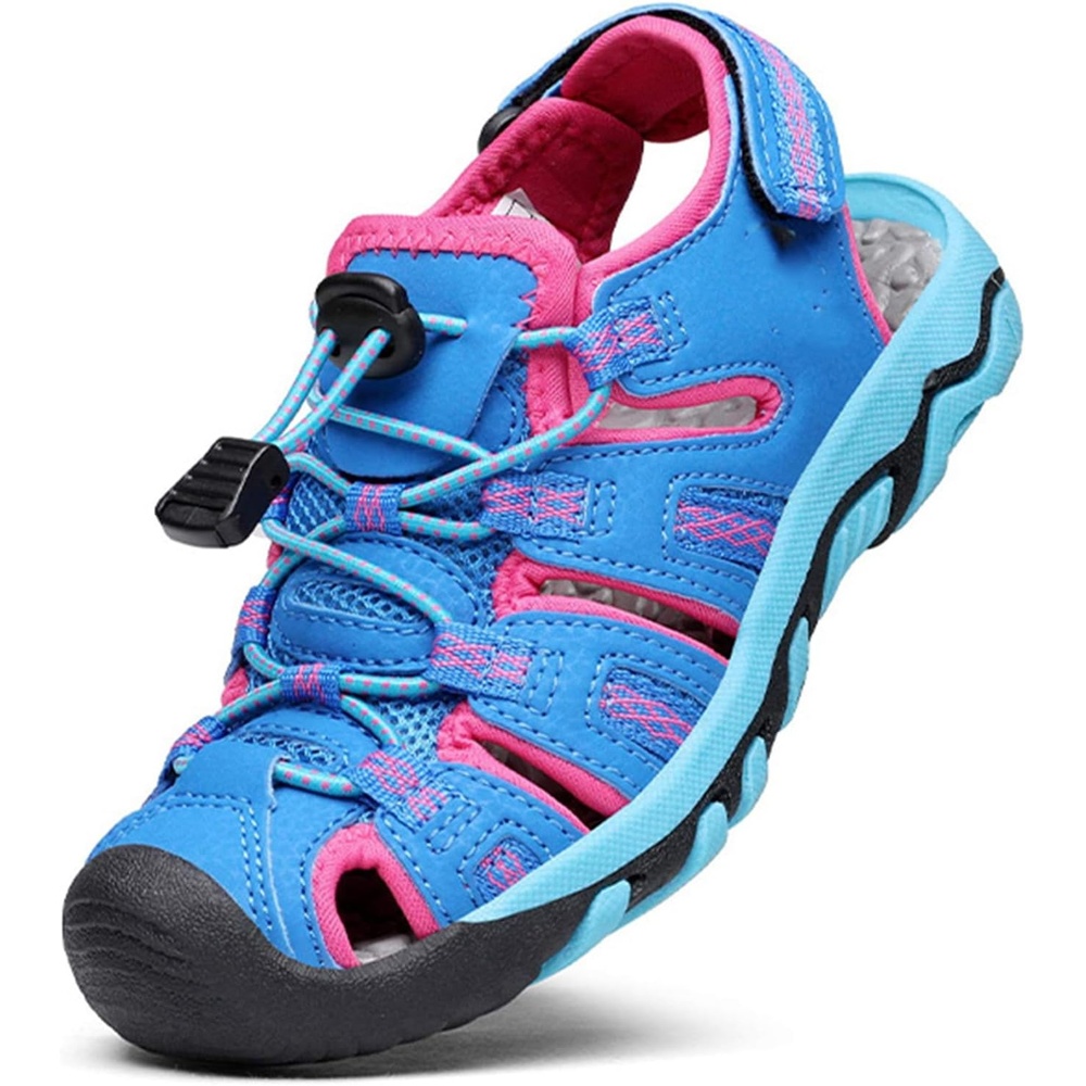 image:imageDREAM PAIRS Unisex Summer Water Athletic Sandals ClosedToe Protection QuickDrying Upper Comfort Footbed Durable NonSlip Sole HookAndLoop Outdoor Sport Walk HikeNavy