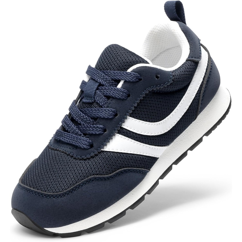 image:imageDREAM PAIRS Unisex Tennis Shoes Breathable Sneakers Lightweight Mesh Retro Upper Comfort Insole Durable Outsole Convenient Heel Pull Tab Casual Walk Sports Athletic School GymNavy