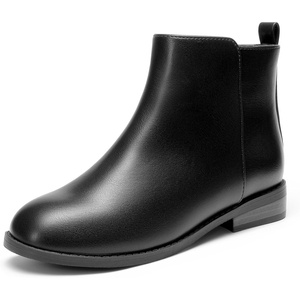 DREAM PAIRS Girls Glitter Star Ankle Boots | Glitter stars add sparkle to every step. Side zipper and pull tab. Soft lining, low heel. TPR outsole for steady steps.(All Black)