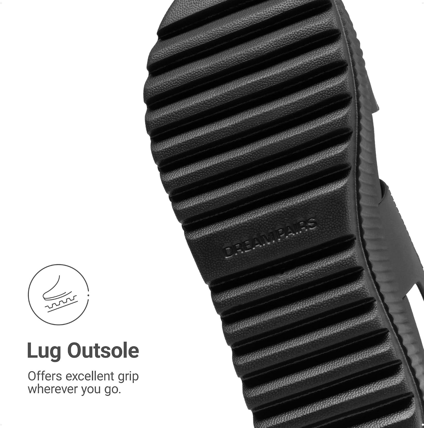 image:imageDREAM PAIRS Waterproof Lightweight Platform Sandals 169 travelfriendly platform sandals with archsupport footbed easy clean waterready TPU upper nonslip outsoleAll Black