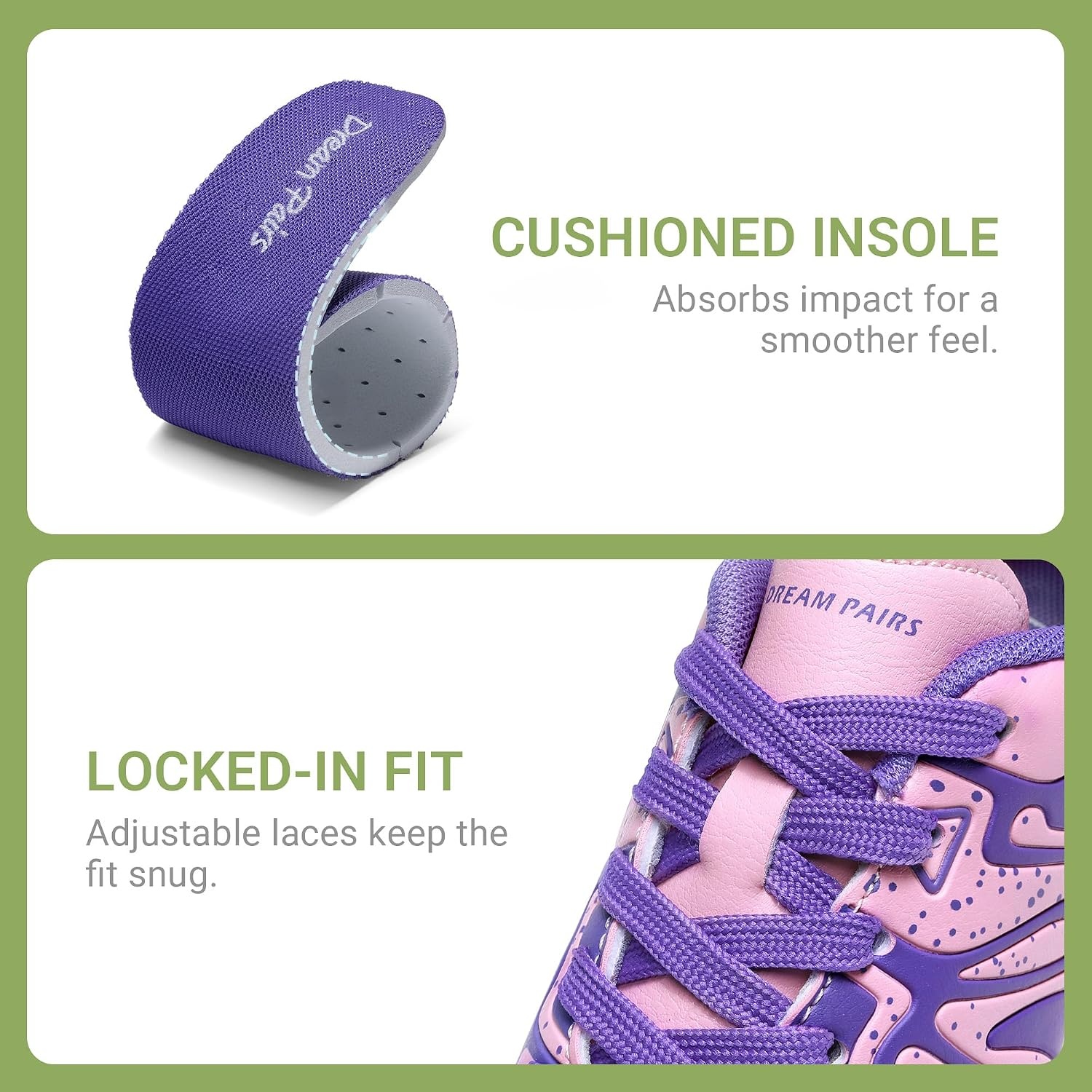 image:imageDREAM PAIRS Boys Girls Baseball Soccer Cleats Football Kids Toddler Youth Comfortable Stable Lightweight Soccer Shoes Cleats with Cushioned InsolePinkPurple