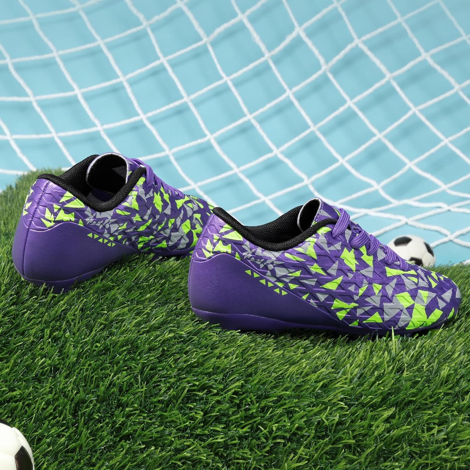 image:imageDREAM PAIRS Boys Girls Soccer Cleats Youth Firm Ground Athletic Outdoor Training Football Shoes for Little Kid Big Kid ToddlerPurple