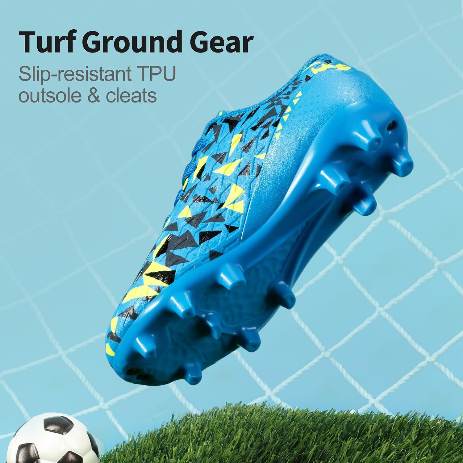 image:imageDREAM PAIRS Boys Girls Soccer Cleats Youth Firm Ground Athletic Outdoor Training Football Shoes for Little Kid Big Kid ToddlerRoyal BlueBlack
