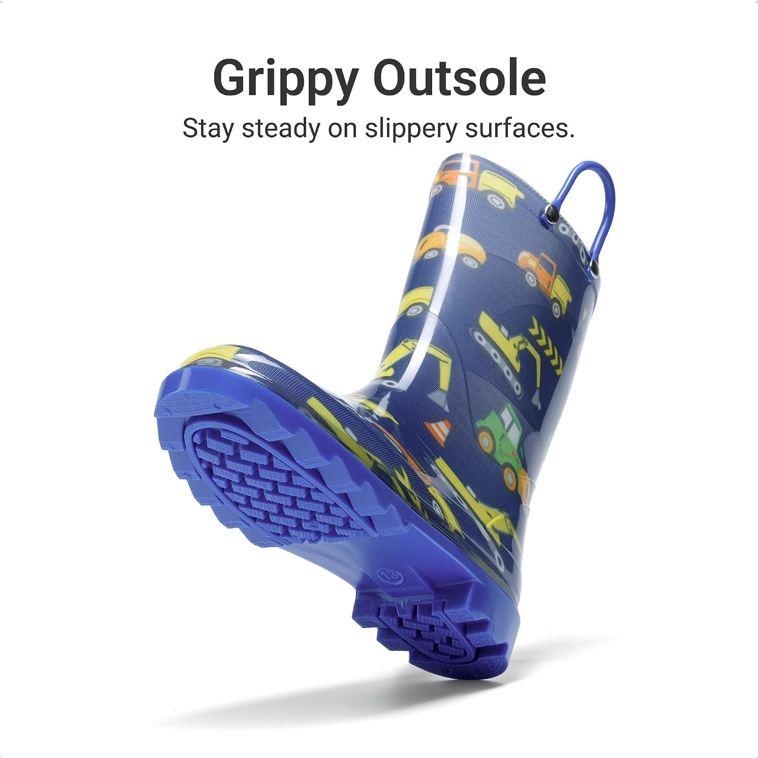 image:imageDREAM PAIRS Kids Waterproof Rain Boots LightweightNonSlip OutsoleOutdoor Rainy PlayCute Printed PatternsUnisex Boys Girls ToddlerDark Blue