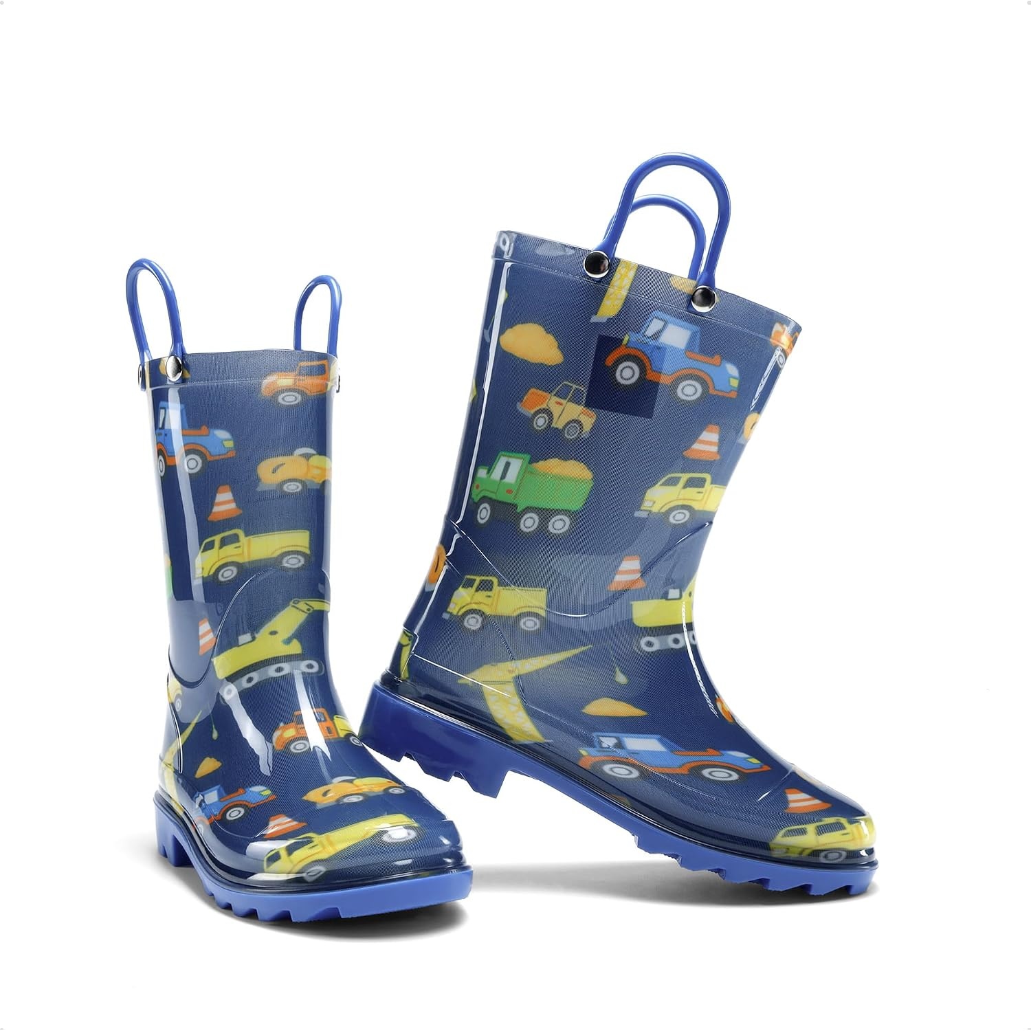 image:imageDREAM PAIRS Kids Waterproof Rain Boots LightweightNonSlip OutsoleOutdoor Rainy PlayCute Printed PatternsUnisex Boys Girls ToddlerDark Blue
