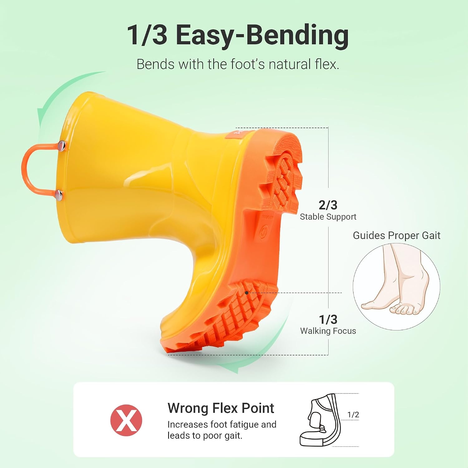 image:imageDREAM PAIRS Kids Waterproof Rain Boots LightweightNonSlip OutsoleOutdoor Rainy PlayCute Printed PatternsUnisex Boys Girls ToddlerYellow