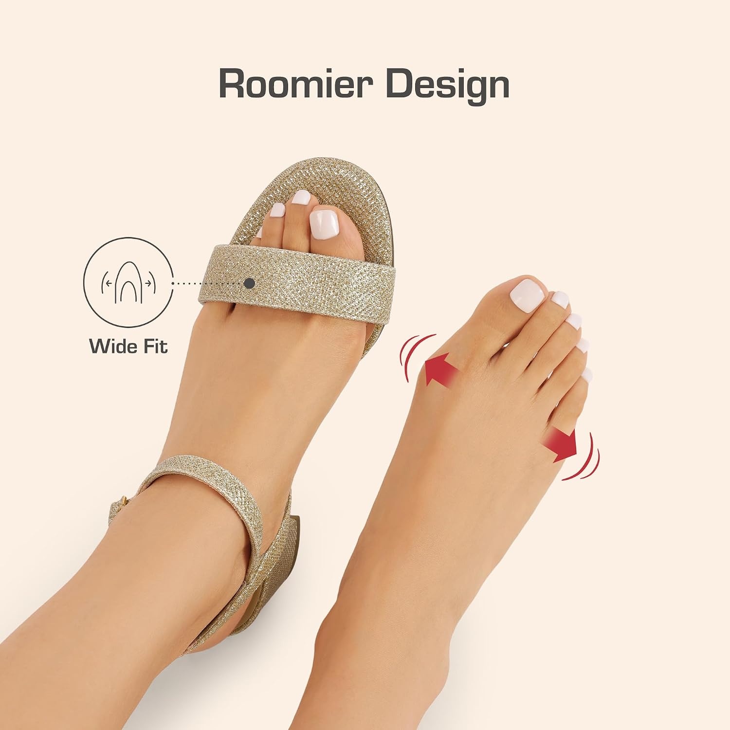 image:imageDREAM PAIRS Womens Chunky Low Heeled Sandals Comfortable Open Toe Ankle Strap Classic Short Block Sandals with Buckle for Daily Work Wedding PartyGoldglitter