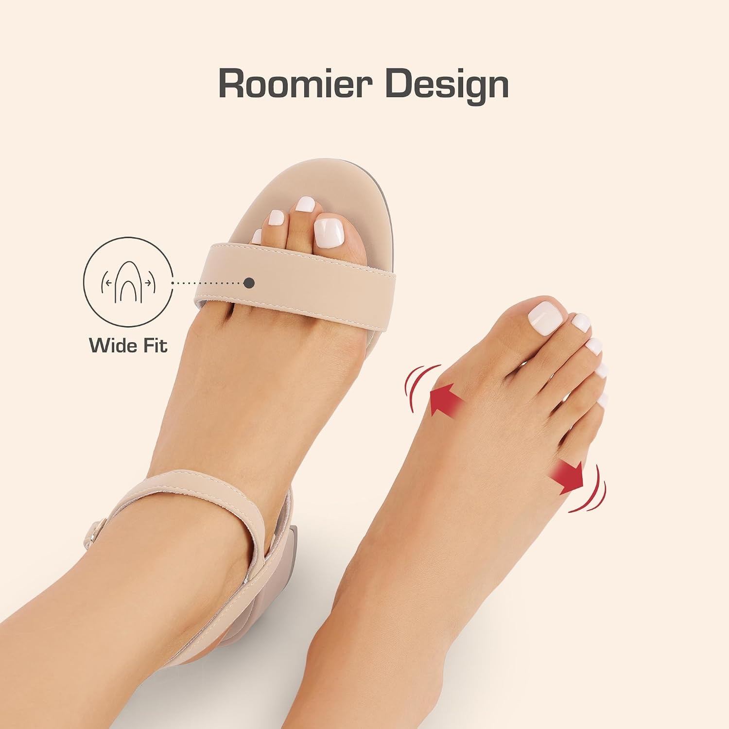 image:imageDREAM PAIRS Womens Chunky Low Heeled Sandals Comfortable Open Toe Ankle Strap Classic Short Block Sandals with Buckle for Daily Work Wedding PartyNudenubuck