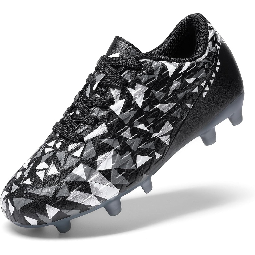 image:imageDREAM PAIRS Boys Girls Soccer Cleats Youth Firm Ground Athletic Outdoor Training Football Shoes for Little Kid Big Kid ToddlerBlack