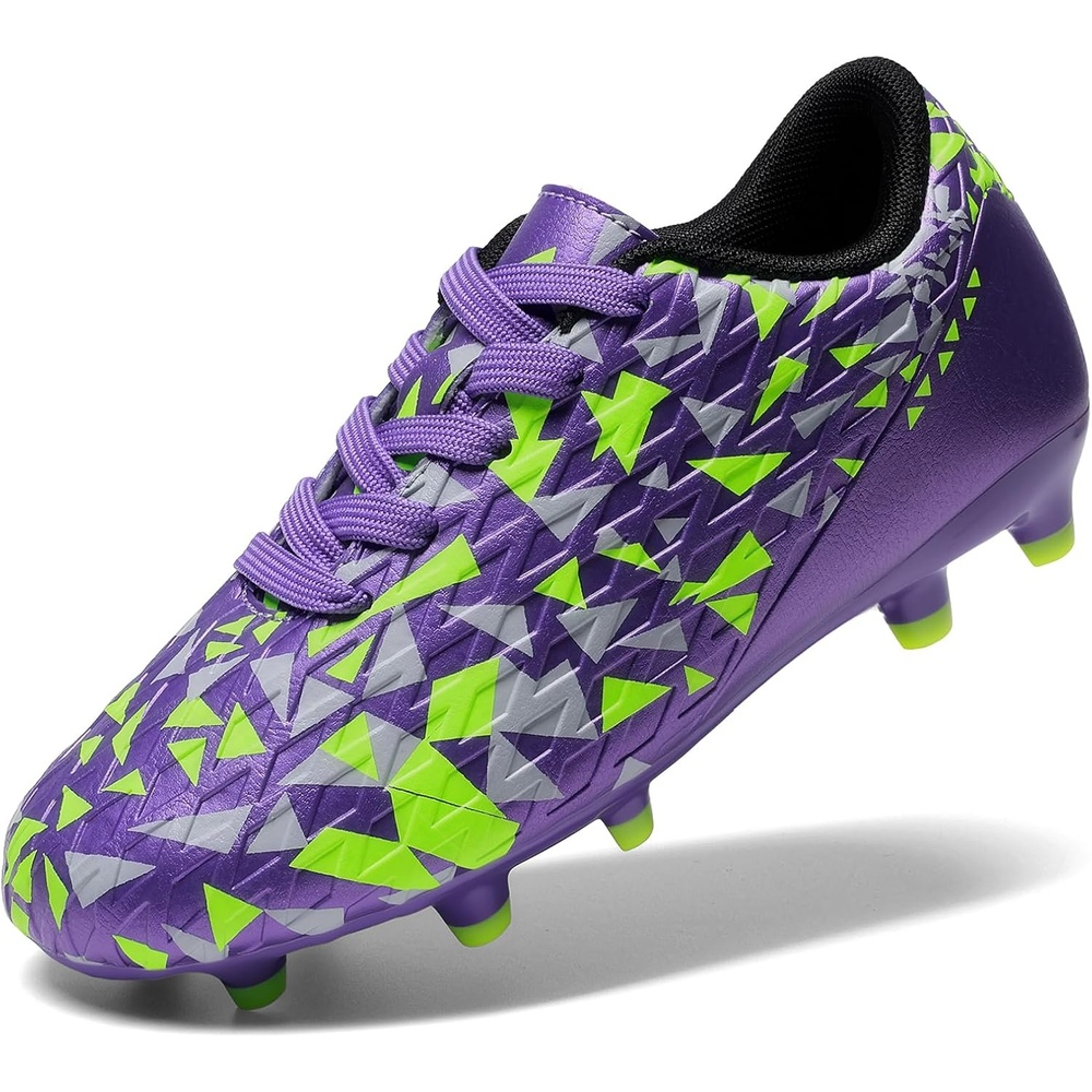 image:imageDREAM PAIRS Boys Girls Soccer Cleats Youth Firm Ground Athletic Outdoor Training Football Shoes for Little Kid Big Kid ToddlerPurple