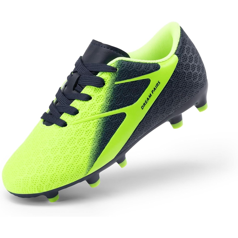 image:imageDREAM PAIRS Girl Toddler Boys Soccer Cleats Textured Upper Improves Control Rubber Outsole Boosts Grip EVA Footbed Adds Cushioning Arch Support Reduces FatigueNavyNeon Green