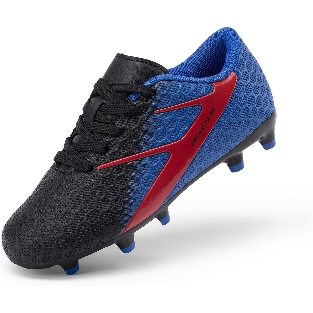 image:imageDREAM PAIRS Girl Toddler Boys Soccer Cleats Textured Upper Improves Control Rubber Outsole Boosts Grip EVA Footbed Adds Cushioning Arch Support Reduces FatigueBlueBlack