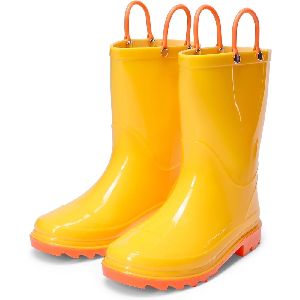 image:imageDREAM PAIRS Kids Waterproof Rain Boots LightweightNonSlip OutsoleOutdoor Rainy PlayCute Printed PatternsUnisex Boys Girls ToddlerYellow
