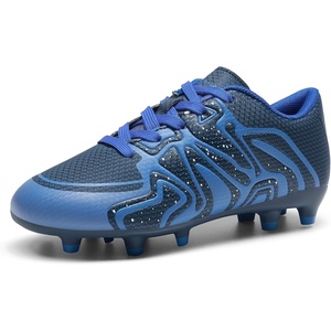 DREAM PAIRS Boys Girls Baseball Soccer Cleats | Football Kids Toddler Youth Comfortable Stable Lightweight Soccer Shoes Cleats with Cushioned Insole(Navy/Royal/Wht)