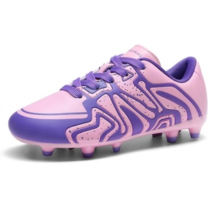 DREAM PAIRS Boys Girls Baseball Soccer Cleats | Football Kids Toddler Youth Comfortable Stable Lightweight Soccer Shoes Cleats with Cushioned Insole(Pink/Purple)