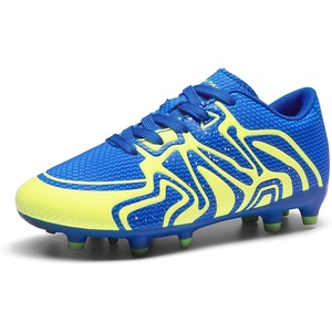 DREAM PAIRS Boys Girls Baseball Soccer Cleats | Football Kids Toddler Youth Comfortable Stable Lightweight Soccer Shoes Cleats with Cushioned Insole(Royal/Lemon/Green/Silver)