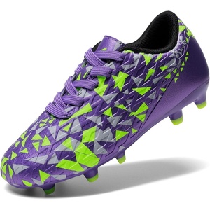 DREAM PAIRS Boys Girls Soccer Cleats | Youth Firm Ground Athletic Outdoor Training Football Shoes for Little Kid, Big Kid, Toddler(Purple)