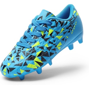 DREAM PAIRS Boys Girls Soccer Cleats | Youth Firm Ground Athletic Outdoor Training Football Shoes for Little Kid, Big Kid, Toddler(Royal Blue/Black)