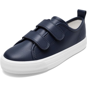DREAM PAIRS Kids Sneakers Hook & Loops | Playful cartoon design, Breathable upper, Lightweight, Girls toddler Canvas Shoes(Denim Blue)