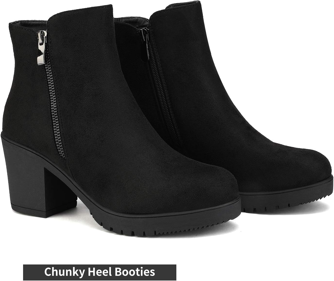 image:imageDREAM PAIRS Womens Chunky Heel Platform Ankle BootsBlack