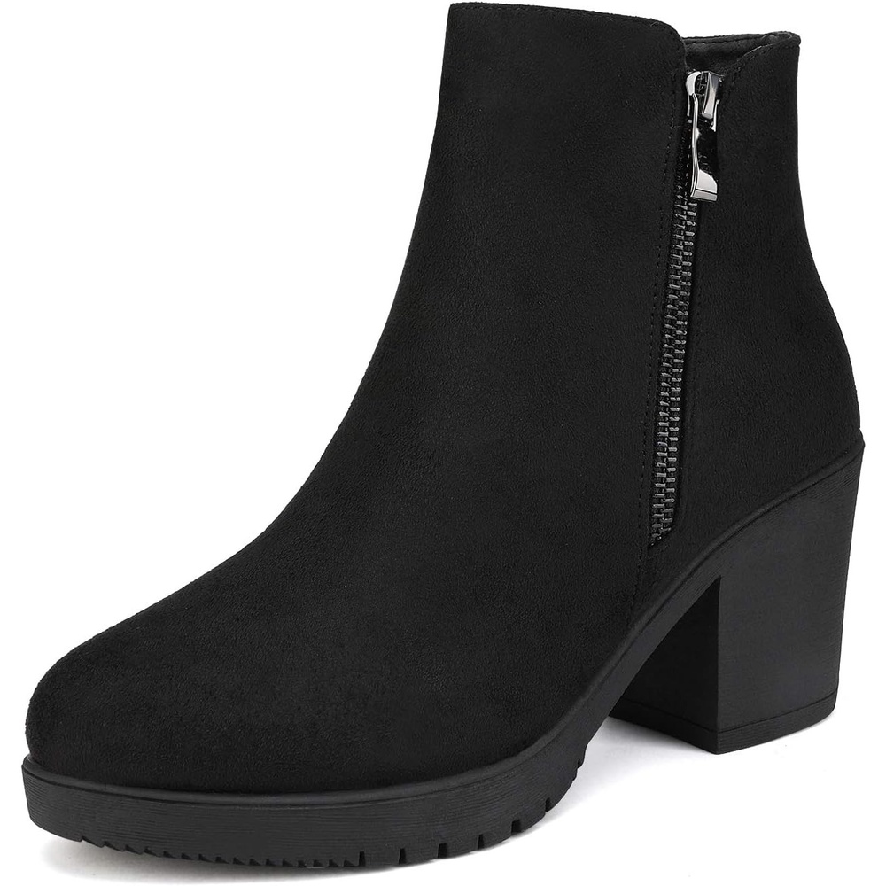 image:imageDREAM PAIRS Womens Chunky Heel Platform Ankle BootsBlack
