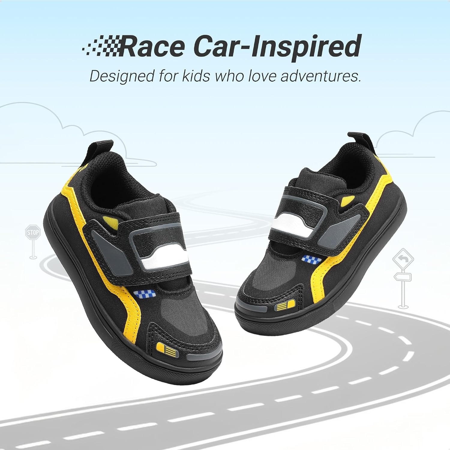 image:imageDREAM PAIRS Boys Car School Sneakers Causal ShoesBlack