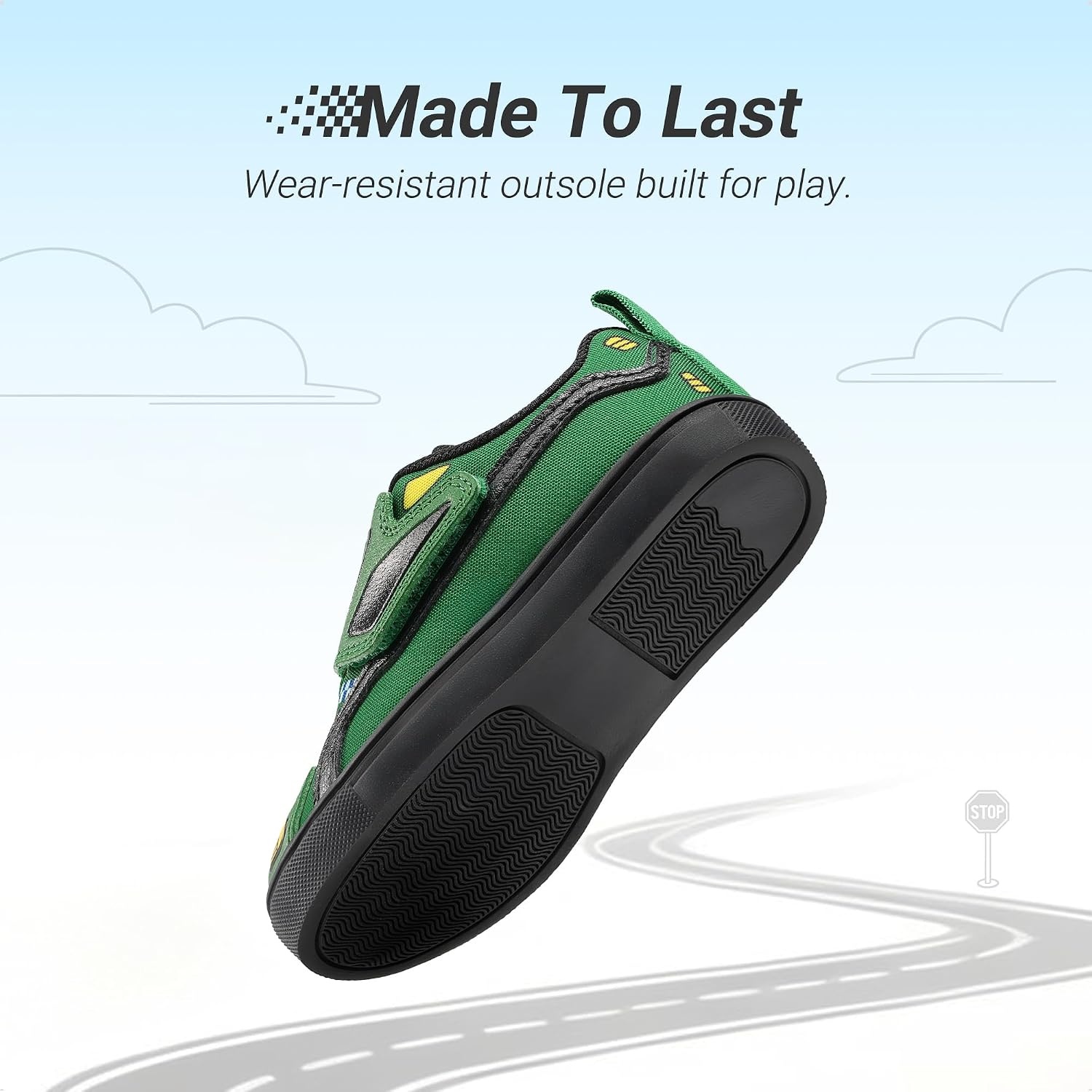 image:imageDREAM PAIRS Boys Car School Sneakers Causal ShoesGreen