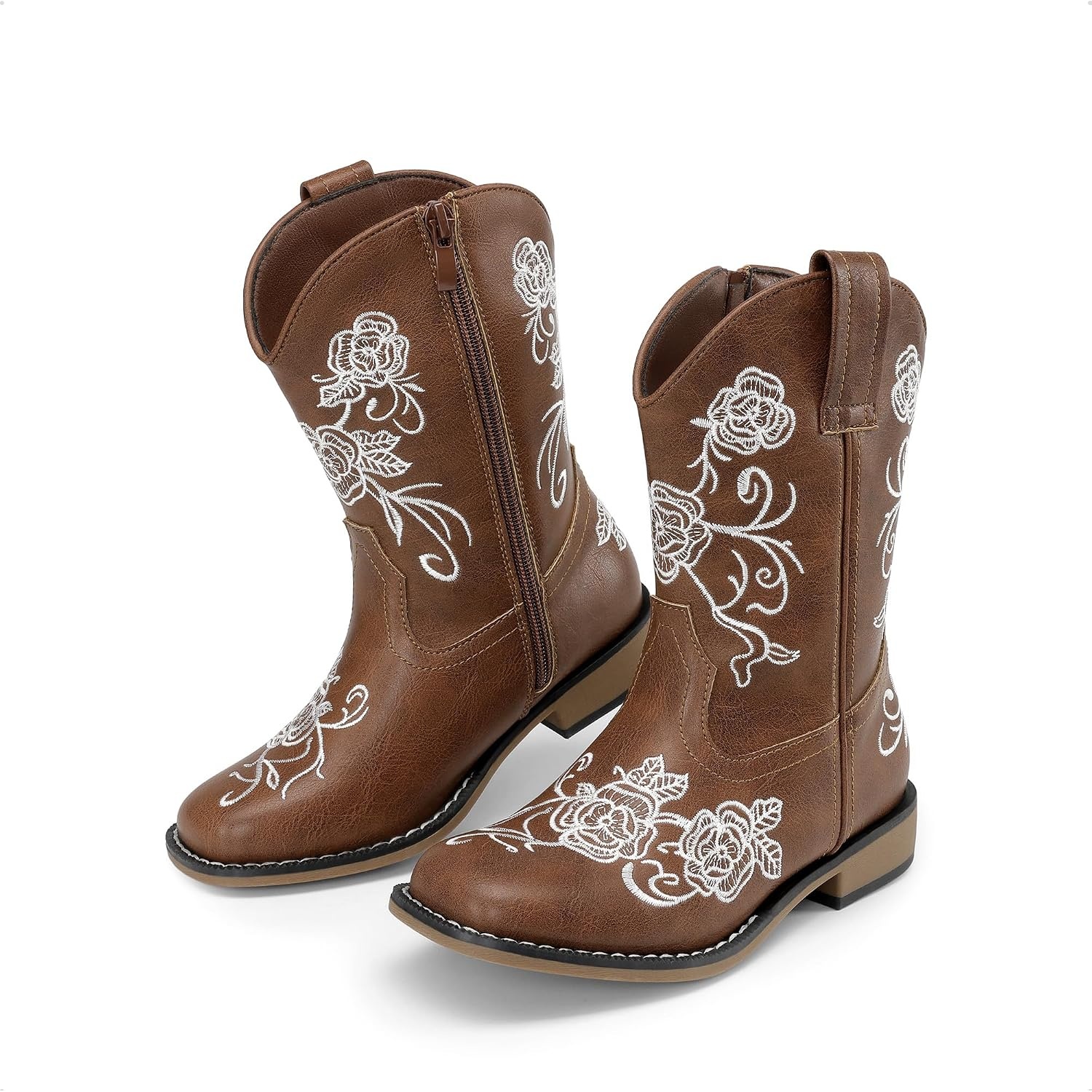 image:imageDREAM PAIRS Girls Cowboy Cowgirl Western BootsBrown