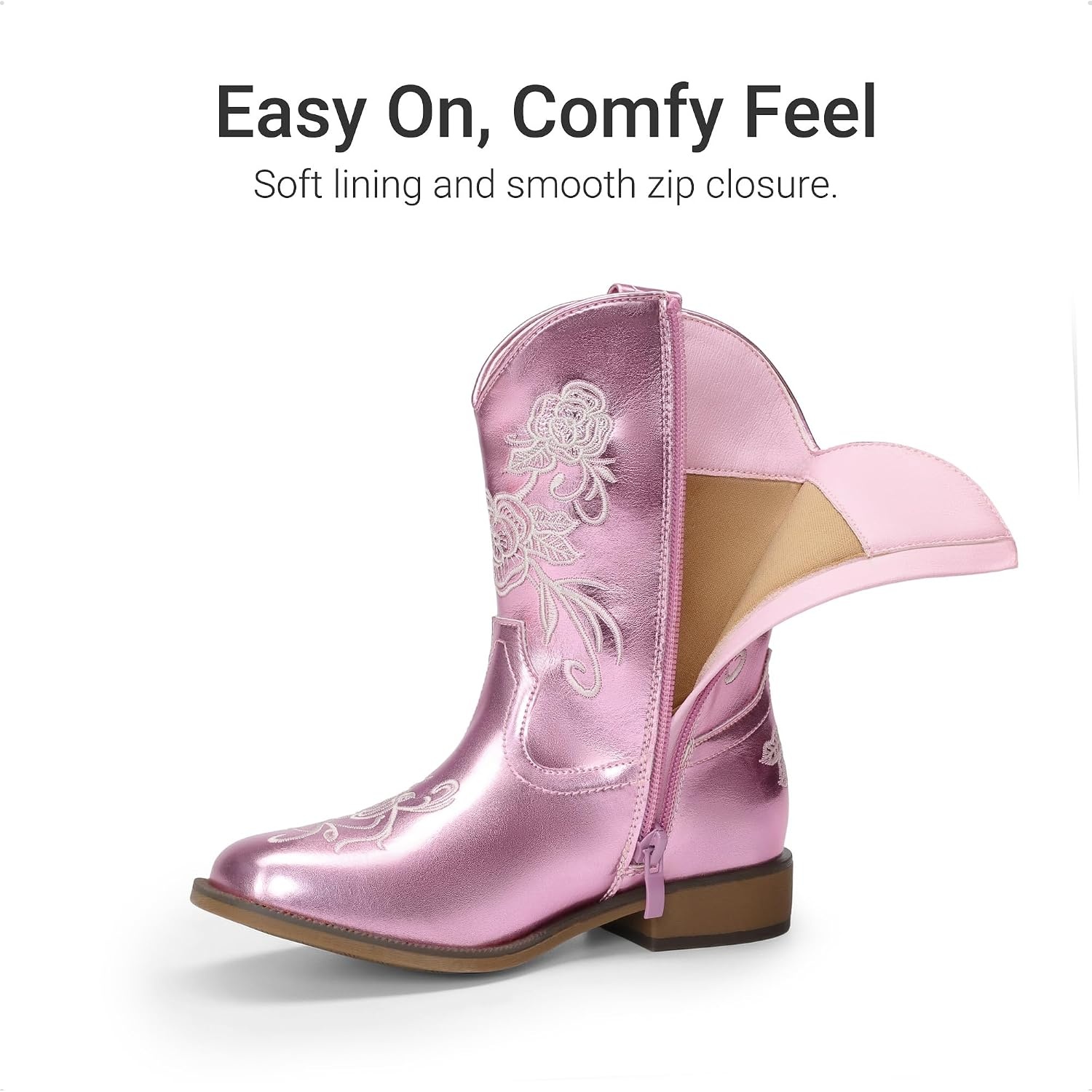 image:imageDREAM PAIRS Girls Cowboy Cowgirl Western BootsPurple