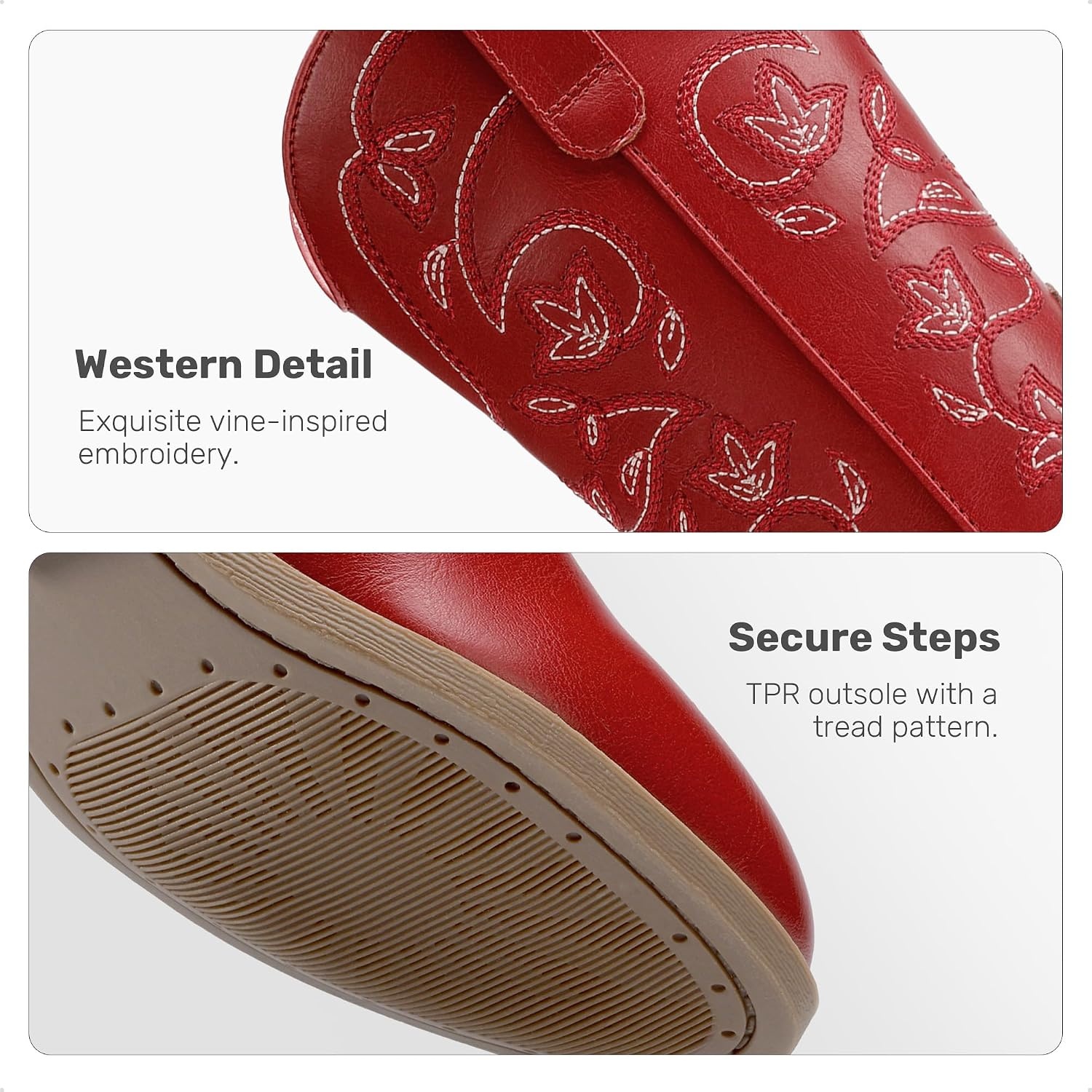 image:imageDREAM PAIRS Girls Cowboy Cowgirl Western BootsRed