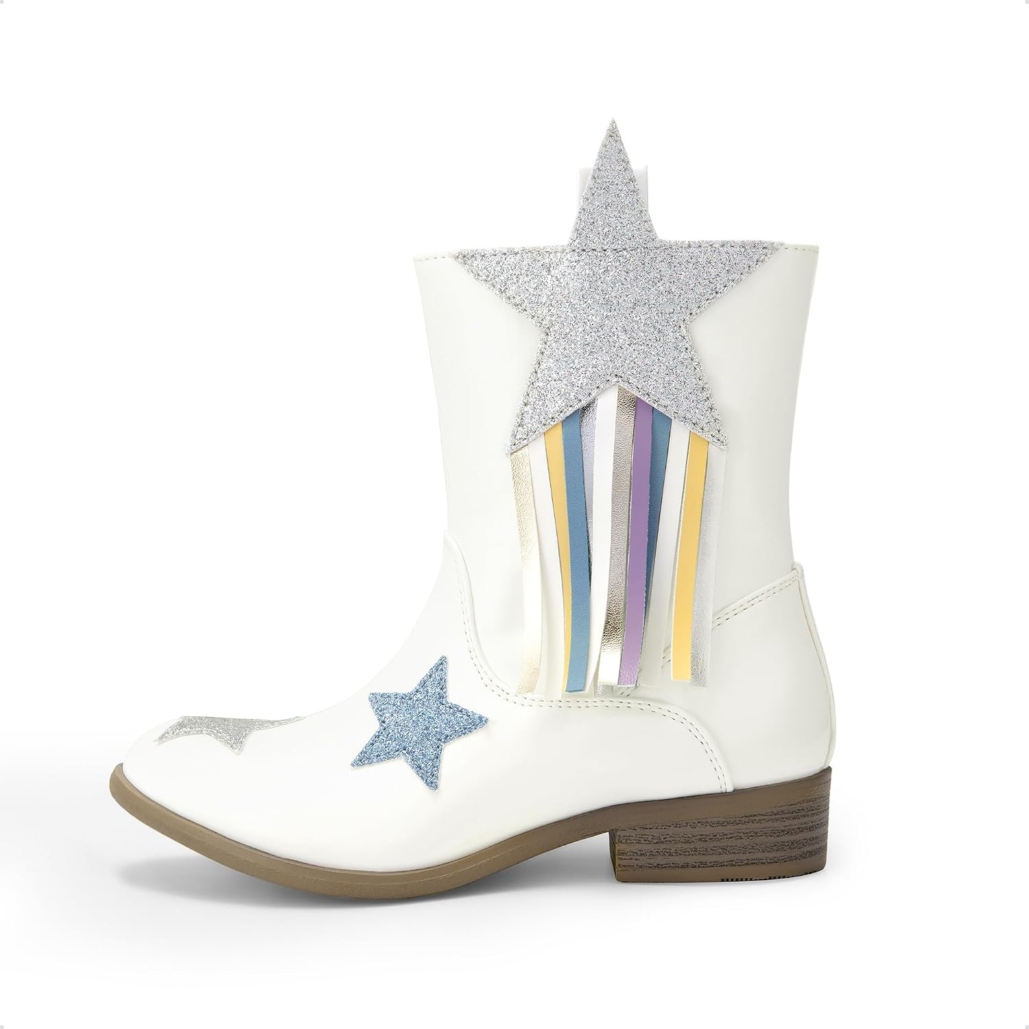 image:imageDREAM PAIRS Girls Cowgirl Mid Calf BootsWhitepu
