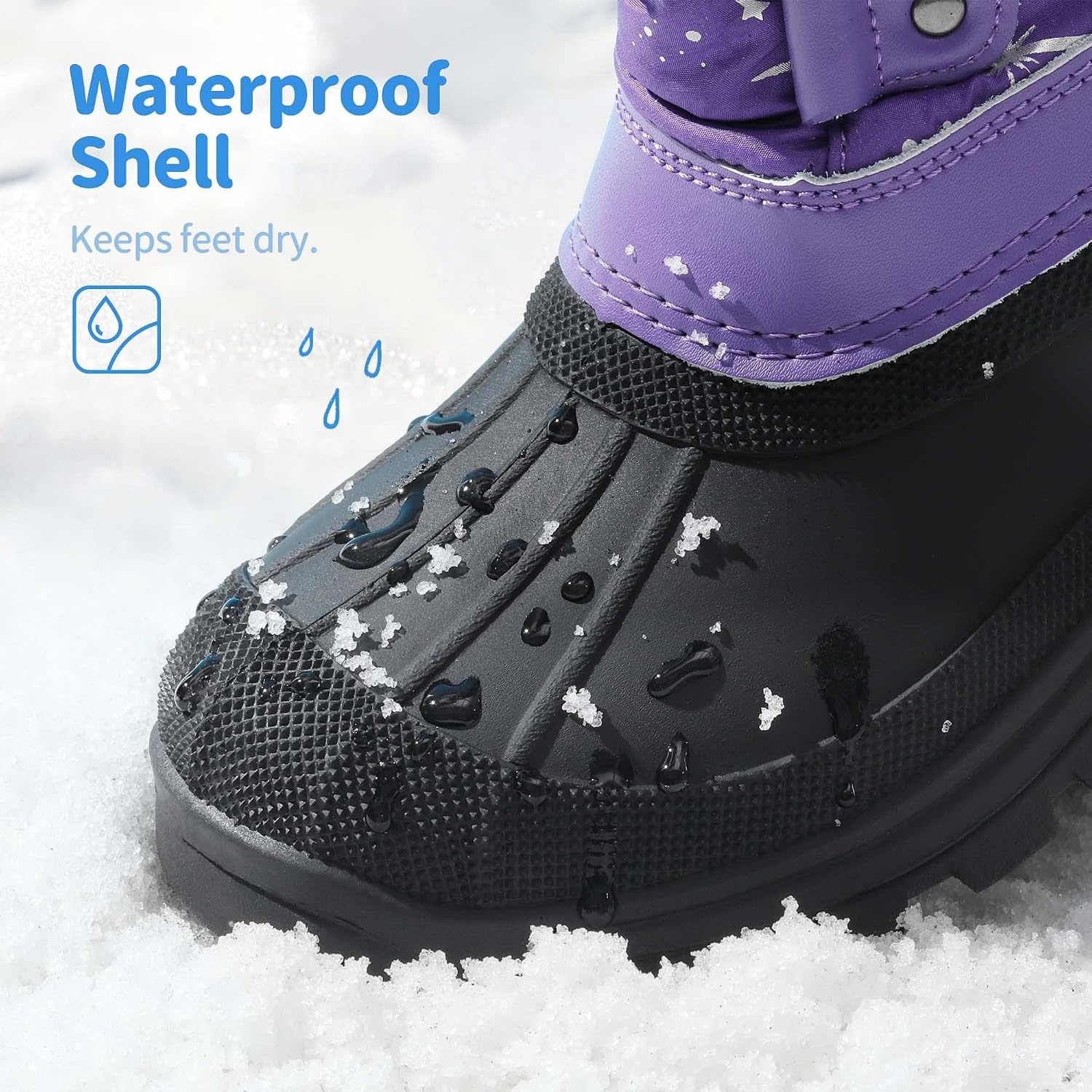 image:imageDREAM PAIRS Girls Snow Waterproof Winter BootsPurple