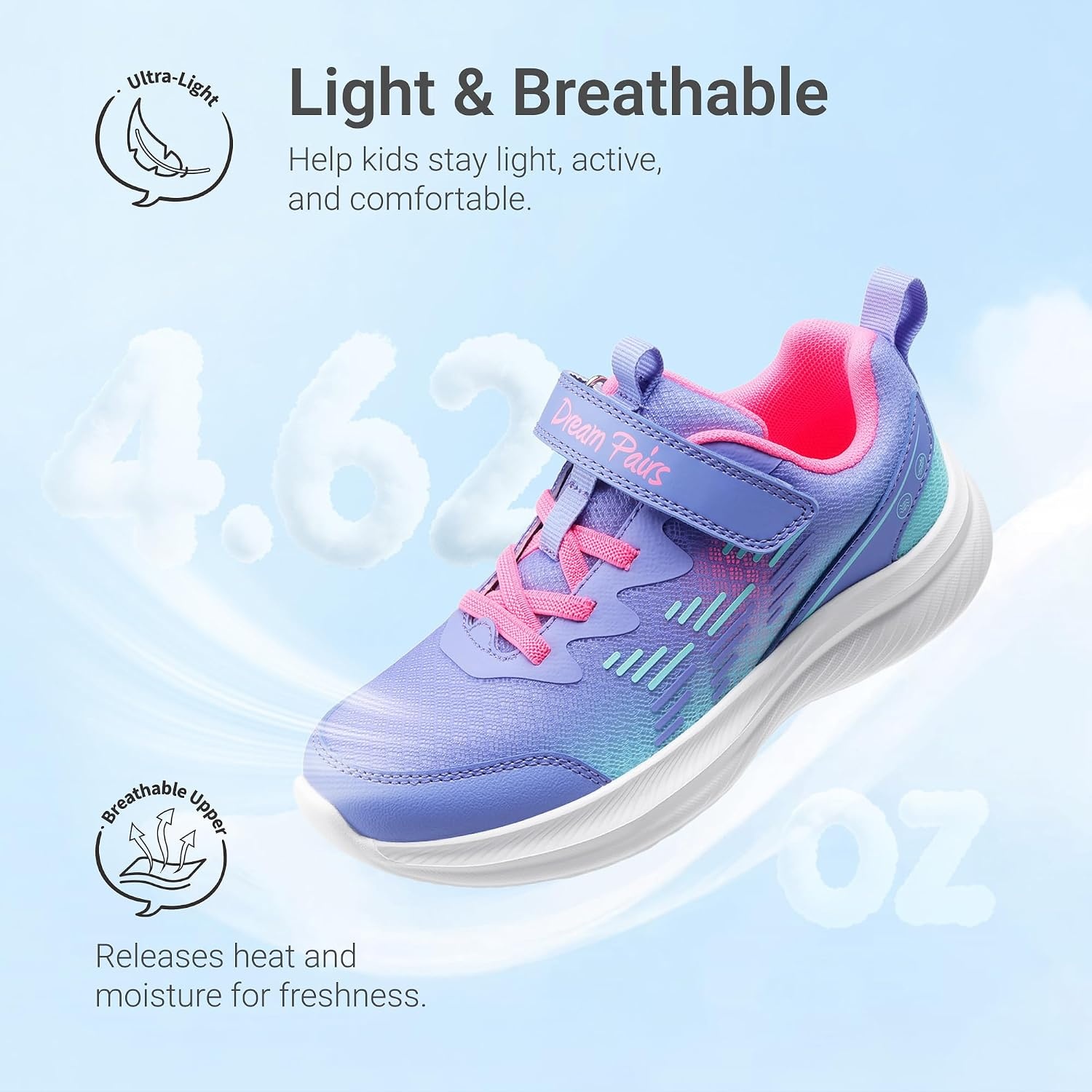image:imageDREAM PAIRS Kids Shoes Tennis SneakersBlueLight Green