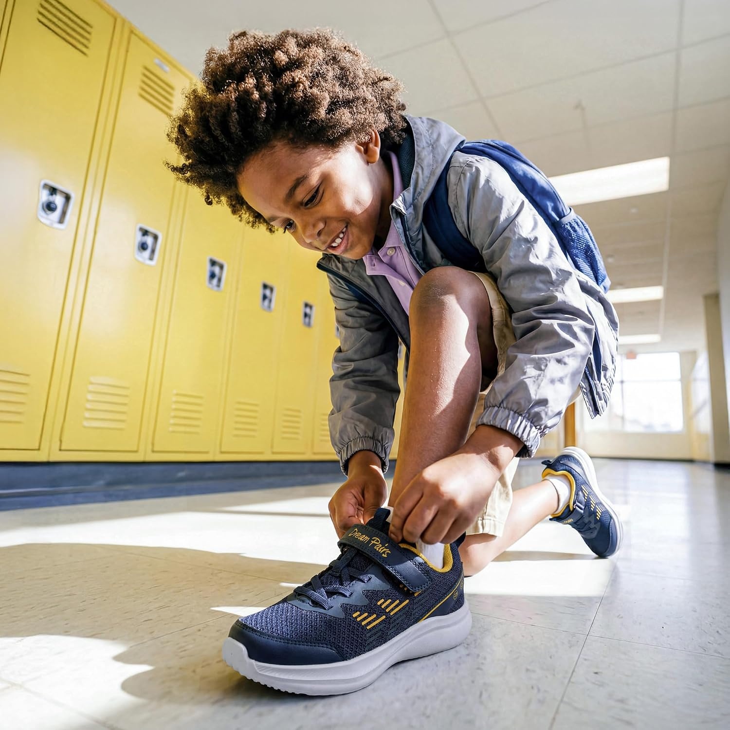 image:imageDREAM PAIRS Kids Shoes Tennis SneakersDark BlueYellow