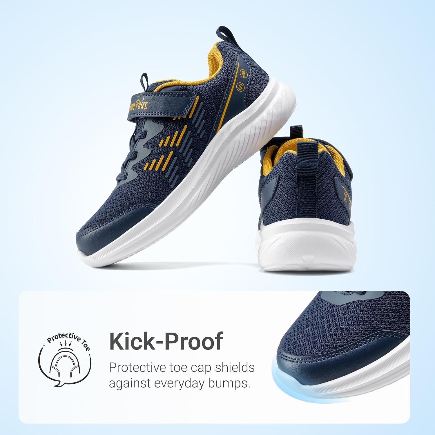 image:imageDREAM PAIRS Kids Shoes Tennis SneakersDark BlueYellow