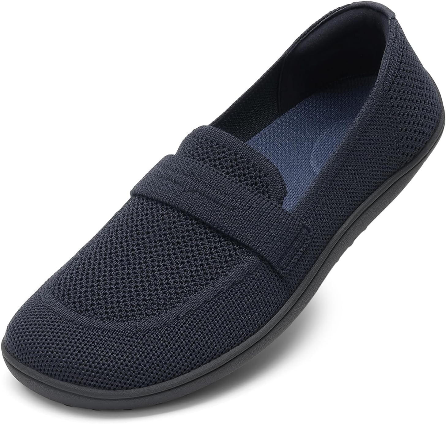 image:imageDREAM PAIRS Women Comfort Wide Toe Barefoot Knit LoafersNavy