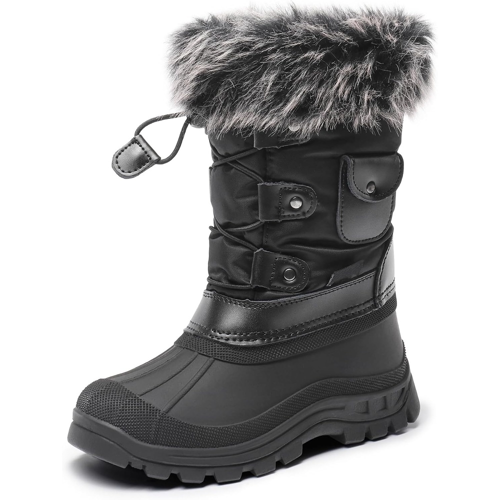 image:imageDREAM PAIRS Girls Snow Waterproof Winter BootsBlack