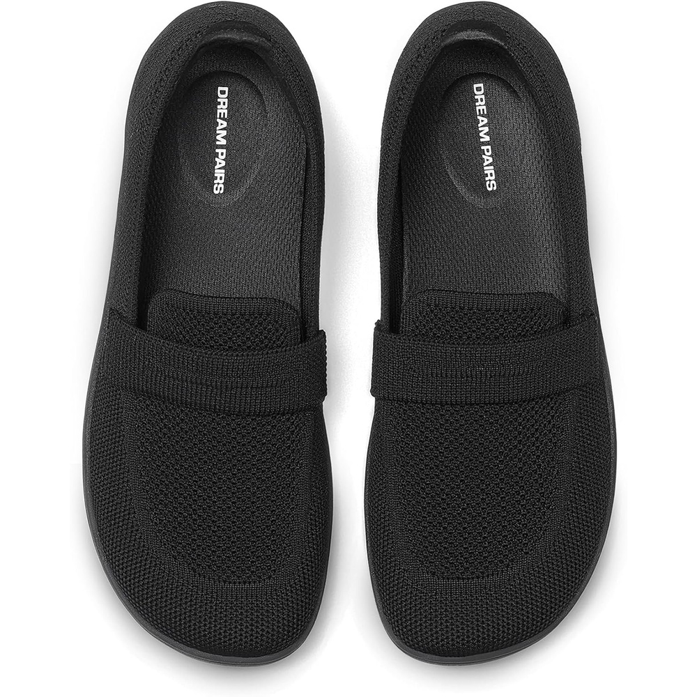 image:imageDREAM PAIRS Women Comfort Wide Toe Barefoot Knit LoafersBlack
