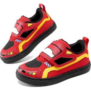 DREAM PAIRS Boys Car School Sneakers Causal Shoes(Red)