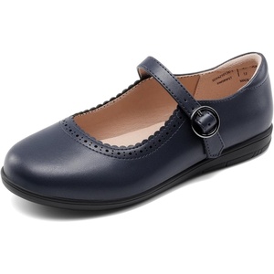 DREAM PAIRS Girls Mary Jane School Uniform Shoes(Navy)